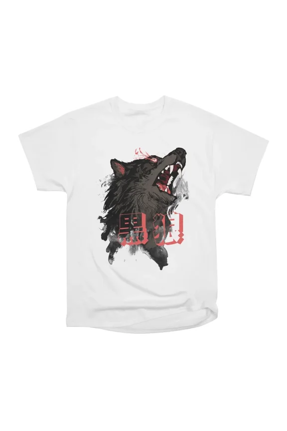 Black Wolf T-Shirt Tee Gift For Him Merch For Her Apparel For Friend