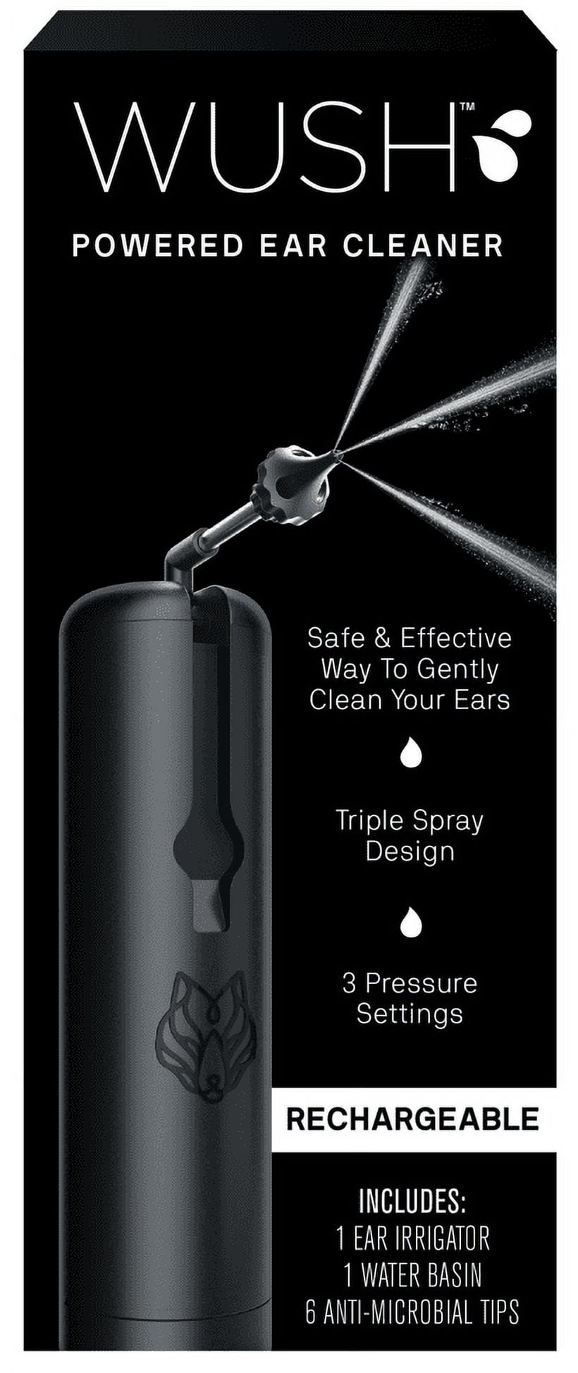 Black Wolf WUSH Deluxe Powered Ear Cleaner