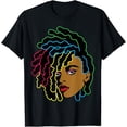 thumbnail image 1 of Black Woman African Afro Hair Cool Black History Month Gift T-Shirt, 1 of 5