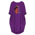 thumbnail image 1 of Black Woman Beautiful Magic African Dress For Women Long Sleeve Loose Pocket Oversize Tunic Dress, 1 of 3