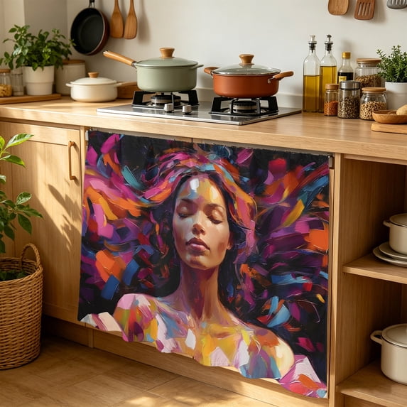Black Woman Cabinet Curtains For Kitchen 35 W X 35 L Colorful Abstract black-woman-cabinet-curtains-for-kitchen-35-w-x-35-l-colorful-abstract
