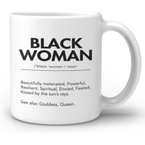 Black Woman Definition Inspirational Quotes Girl Ceramic Double Side Printed Mug Cup,Modern African American Woman Art Coffee Milk Tea Mug Cup,Gifts For Black Girls Women - 11 oz
