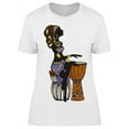 thumbnail image 1 of Black Woman Ethnic Playing Drums T-Shirt Women -Image by Shutterstock, Female 3X-Large, 1 of 4