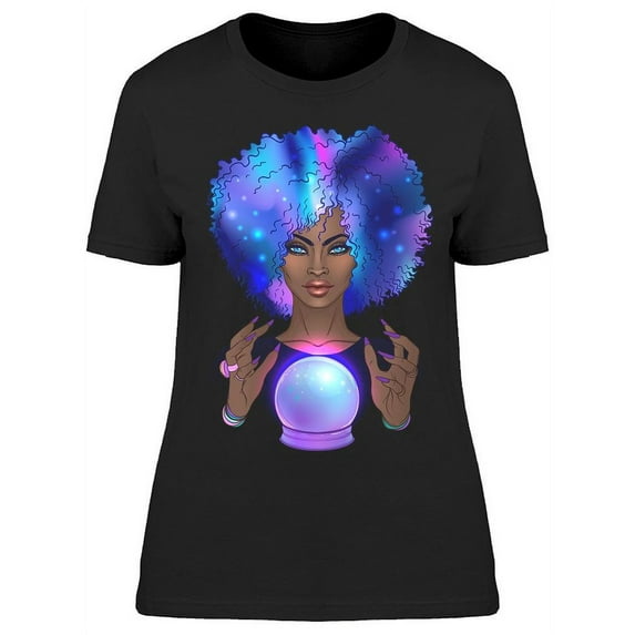 Black Woman Fortuneteller Bright T-Shirt Women -Image by Shutterstock, Female 3X-Large