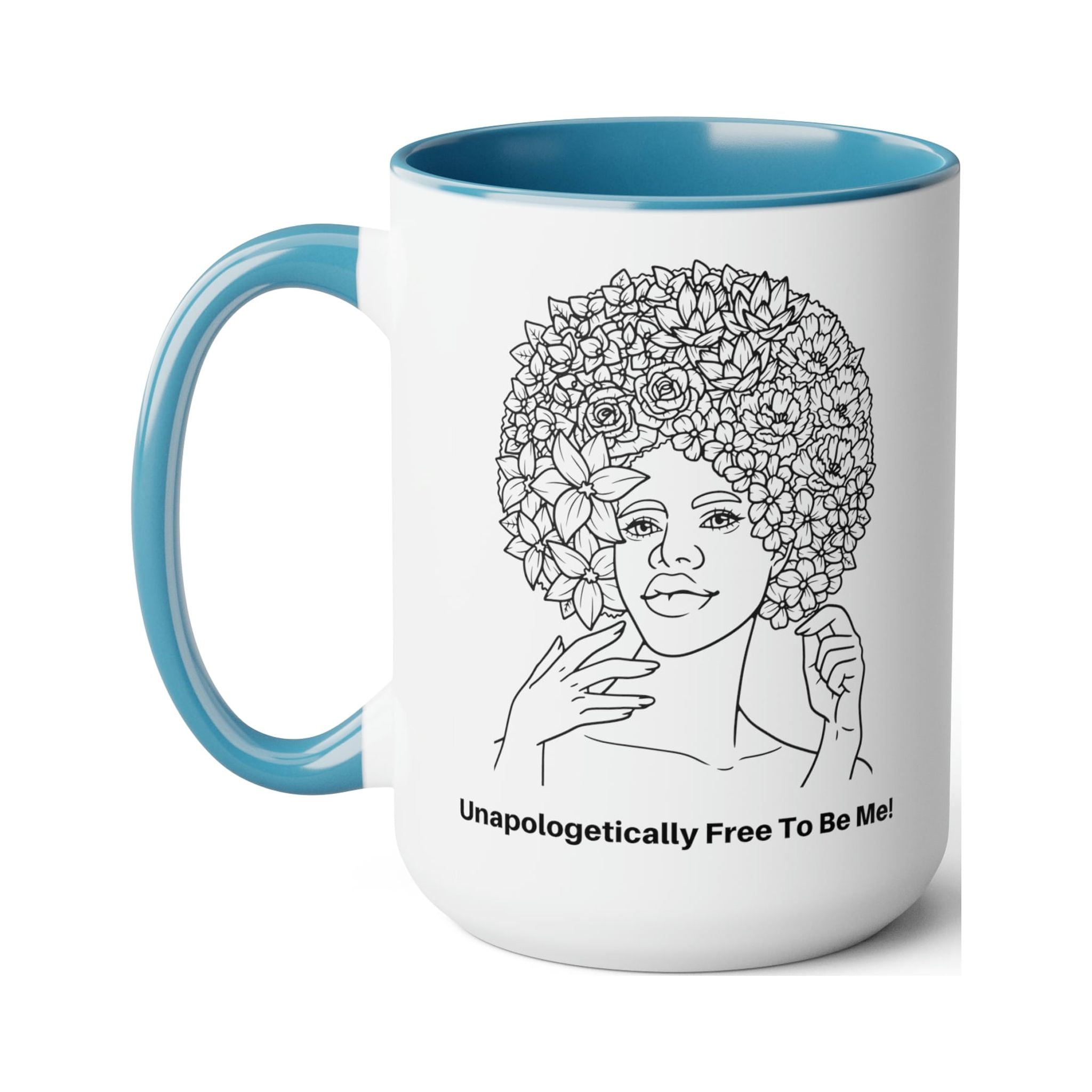Black Woman Mug, Black Girl Coffee Mug - Loving Myself Unapologetically ...