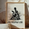 thumbnail image 1 of Black Woman Reading Book Wall Art,African American Woman Office Art,Vintage Black Female Prints,African Woman Poster,Inspirational Black Art Wall Art, Modern Wall Decor, 24x36 UNFRAMED, 1 of 2