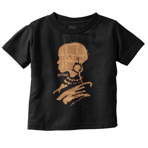 Black Woman Silhouette Heritage Youth T Shirt Tee Girls Infant Toddler Brisco Brands 3T