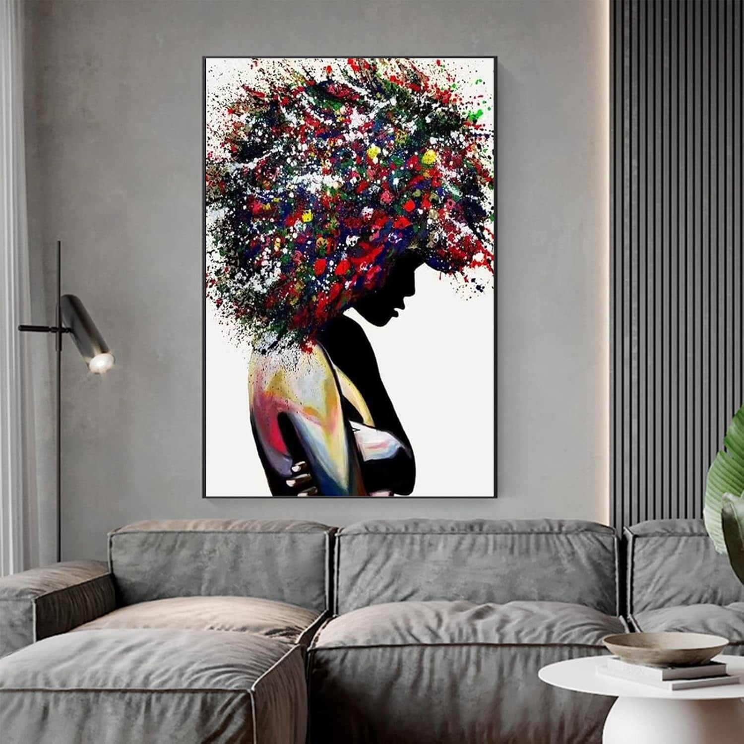 Black Woman Wall Art African American Canvas Art Poster, Fashion Black ...