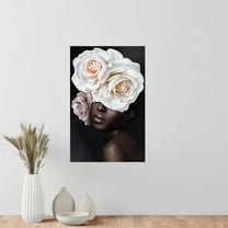 Black Woman With Flower Poster Art Black Queen African American Black Poster 11 x 17 Inch Poster