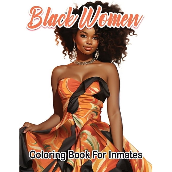 Black Woman coloring book for inmates, (Paperback)