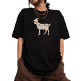 thumbnail image 1 of Black Womans Print Tshirt Graphic Tees Shirts S-5XL Cute Goat Cozy Cotton Tops, 1 of 4