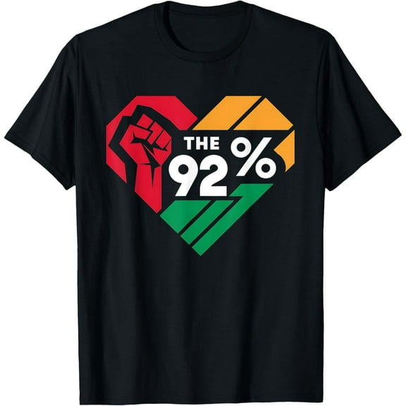 Black Women 92 Percent Voting Power History Month T-Shirt
