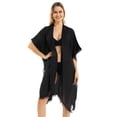 thumbnail image 1 of Black Women Beach Swimsuit Cover Ups Plus Size, Long Kimonos Bathing Swimwear Suit Boho Bikini Coverups Beach Accessories Lightweight Summer Tassel Casual Cardigan for Vacation Cruise Essentials, 1 of 6