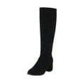 thumbnail image 1 of Black Women Boots With Matte Finish Comfortable For Subtle Style, 1 of 9