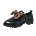 thumbnail image 1 of Black Women Casual Middle Heel Leather Shoes Solid Color Comfortable Pu Upper, 1 of 8