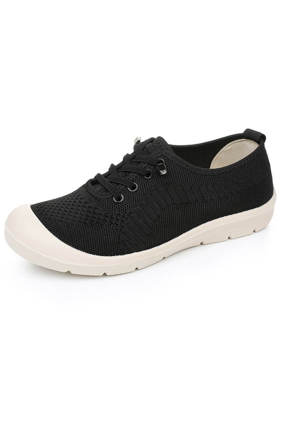 Black Women Casual Soft Soled Versatile Round Toe Solid Color Flats Shoes For Outdoor Indoor