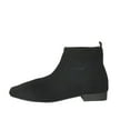 thumbnail image 1 of Black Women Casual Square Toe Boots With Elastic Sleeve And Thin Build For Easy Wear In Daily Life, 1 of 9