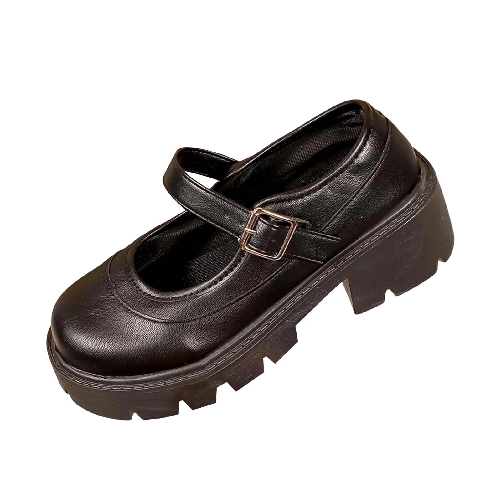 Black Women Comfortable Heel Low Cut Shoes Plus Size For Spring Summer ...