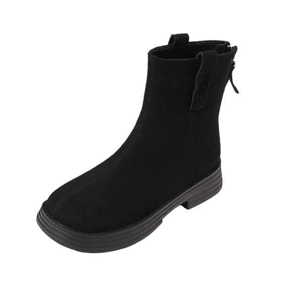 Black Women Elastic Ankle Boots With Platform For Fall Winter Outfits