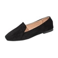 thumbnail image 1 of Black Women Elegant Moccasins With Square Toe One-Foot Flat Design For Everyday Use, 1 of 9
