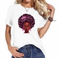 thumbnail image 1 of Black Women Queen Stronger Than Breast Cancer Pink Ribbon T-Shirt Black, 1 of 5
