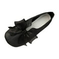 thumbnail image 1 of Black Women Round Toe Flat Shoes Soft Bottom And Bow Design For Everyday Casual Use 2025 Stylish, 1 of 8