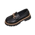 thumbnail image 1 of Black Women'S Loafers Slip On Shoes Casual Comfortable Low Heel Round Toe Thick Bottom Non-Slip 1.3 Lbs, 1 of 9