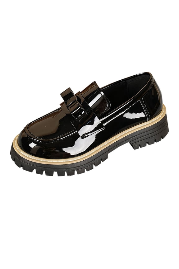 Black Women'S Casual Shoes Fashion Trendy Round Toe Low-Top Ankle Boots Platform Mid Heel Bow Decor Solid Color Breathable Lightweight Comfort 1.22Lb