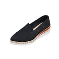 thumbnail image 1 of Black Women'S Casual Slip On Sneakers Fashion Wedge Heels Comfortable One Foot Low Top Walking Shoes Loafer 38, 1 of 9