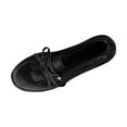thumbnail image 1 of Black Women'S Casual Tassel Slip On Loafers For Spring And Summer Wear Versatile And Comfortable With Thick Sole, 1 of 9