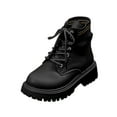 thumbnail image 1 of Black Women'S Casual Thick-Soled Winter Footwear With Metal Chain Embellishments And Plush Furry Lining Comfortable Flat Heel Snow Boots, 1 of 9