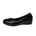 thumbnail image 1 of Black Women'S Casual Wedge Heel Slip-Ons With Minimalist Design For A Comfortable And Sophisticated Style, 1 of 9