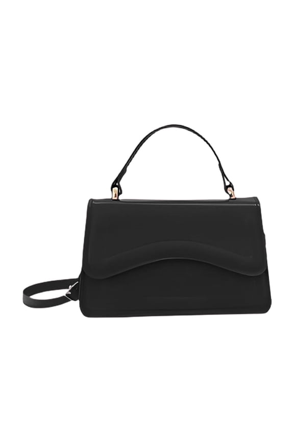 Black Women'S Fashion Pu Shoulder Crossbody Bag Solid Color Small Square Handbag Purse 2026 Black