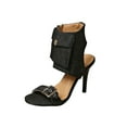 thumbnail image 1 of Black Women'S Jazz Dance Style High Heel Sandals, Fish Mouth Denim Pocket Shoes For Summer, 1 of 9