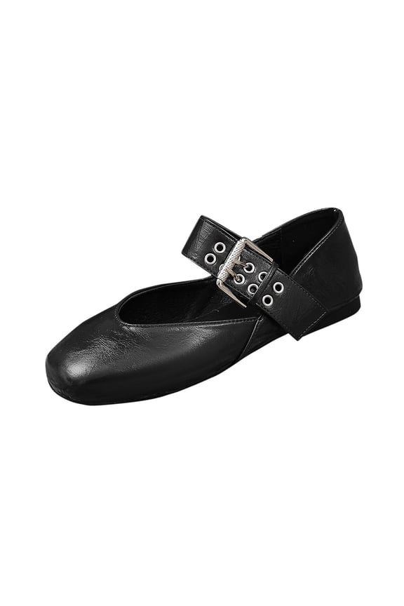 Black Women'S Loafers Square Toe Closed Back Breathable Soft Flat Sole Comfortable Casual Shoes For All Day Daily Wear And Outings Size 41
