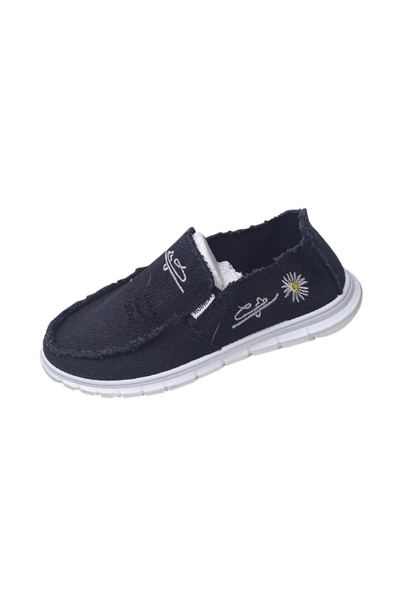 Black Women'S Low Top Shoes Round Toe Breathable Soft Upper Comfortable Cushioned Insole Non Slip Outsole For Work Casual Lightweight Easy On Off Size 36