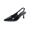 thumbnail image 1 of Black Women'S Open Back High Heel Sandals Pointed Toe Closed Toe Strap Plus Size Solid Color Black 10.24 In, 1 of 9