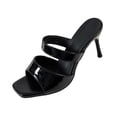 Black Women'S Outdoor Slippers, Spring Summer Fine Heels High Heeled ...