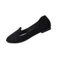 thumbnail image 1 of Black Women'S Plus Size Breathable Round Toe Closed Toe Flat Shoes Soft Sole Comfort, 1 of 9