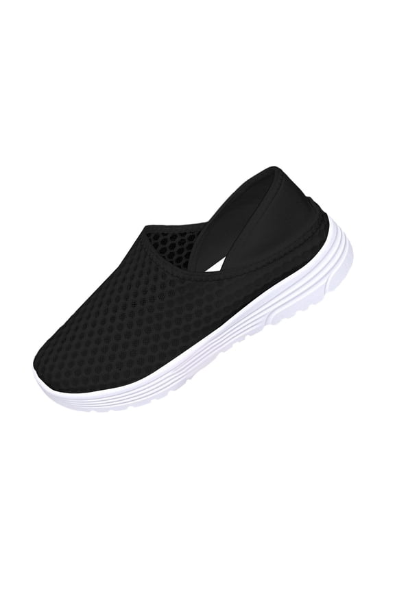 Black Women'S Shoes Low Top Round Toe Cutout Breathable Comfortable Lightweight Casual Daily Outdoor Summer Walking Footwear For All Occasions Size 41