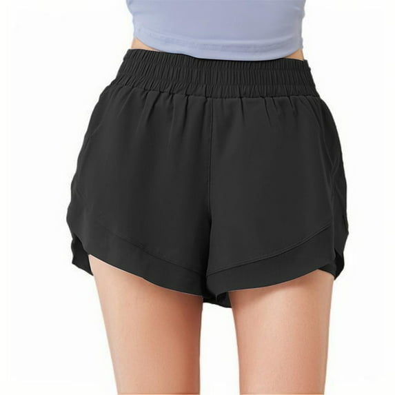 Black Women Shorts for Women Sport Gym Yoga Stretchy Jogger Nude Seamless Mesh Skin Colored Straight Leg Wireless Plain Summer Fall 2025 Clothing Trendy Y2K L