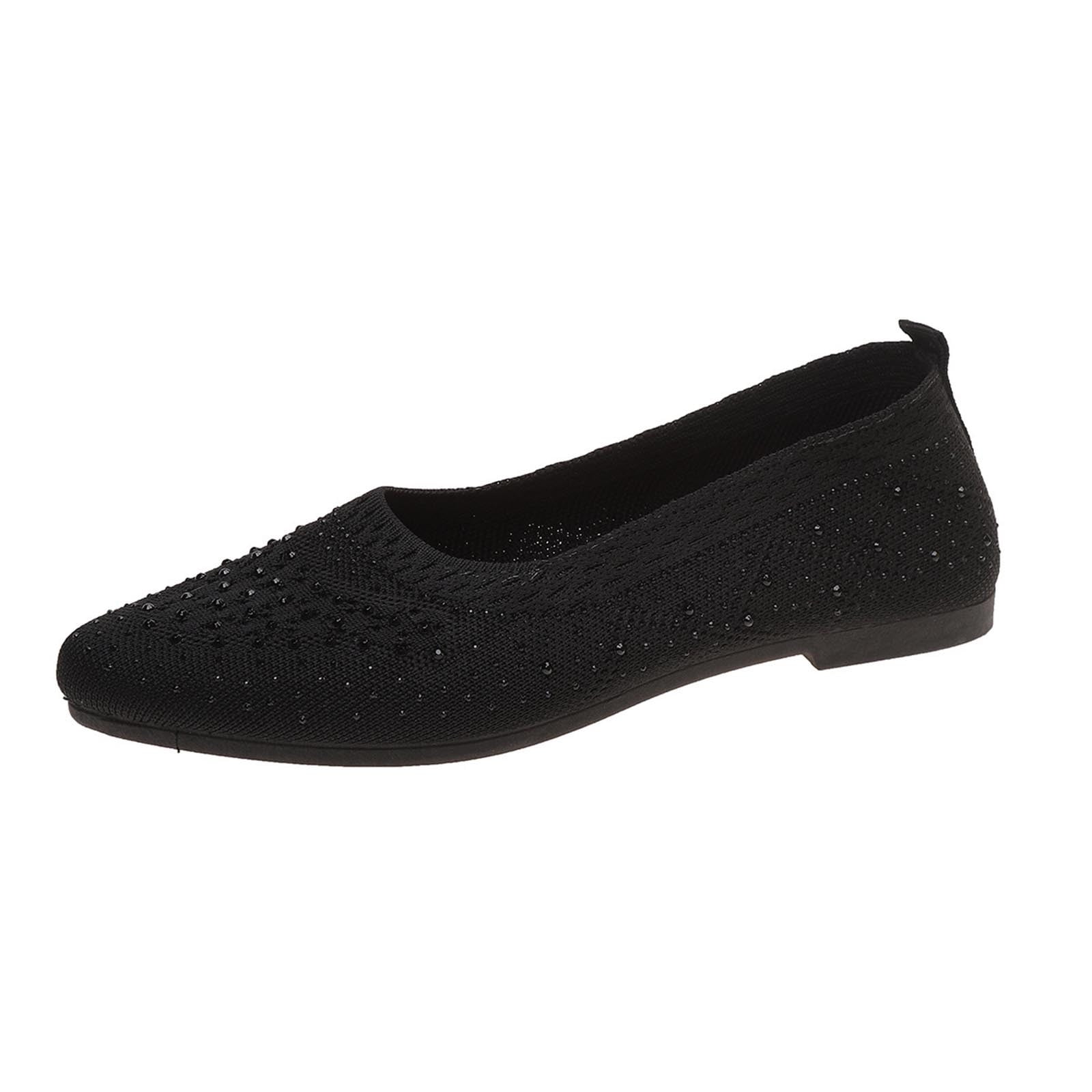 Toe Slip-On Shoes Black