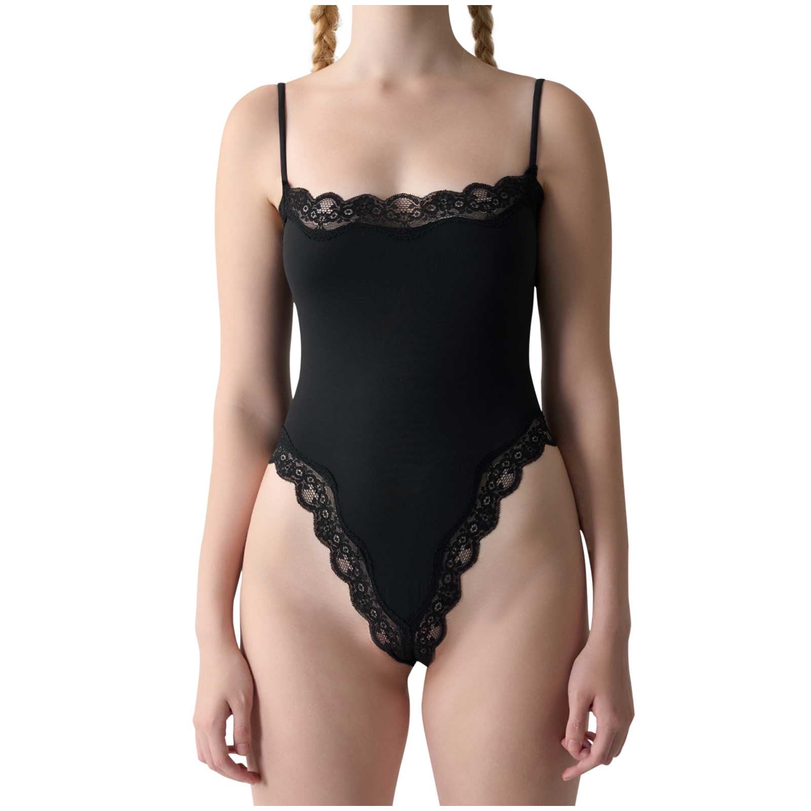 Black for Women Spaghetti Strap Lace Spandex Thin Sexy Lower Belly Fat  Stomach Shapewear Body Suit Rompers Women 2025 Clothes Trendy Country  Concert S