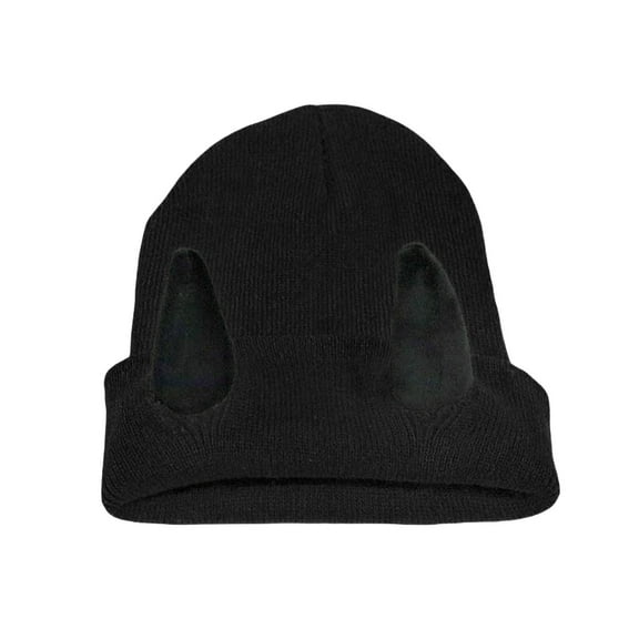 Black Women's Bomber Hats, Devil Horns Men Hat Knitted Beanie With Horns Women Hip Hop Daemon Horns Cap For Winter Warm Ski Outdoor,Women's Accessories Bomber Hats
