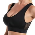 thumbnail image 1 of Black Women's Bra, Womens Sports Bra Padded Seamless Wirefree Breathable Yoga Bra Comfort Sleep Bra Workout Running,Women's Bra L, 1 of 4