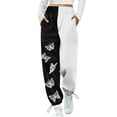 thumbnail image 1 of Black Women's Casual Pants, Bottom Fit Jogger Sporty Waist Print High Sweatpants Pockets Athletic Trousers Women'S Pants Pants,Women's Casual Pants XL, 1 of 6