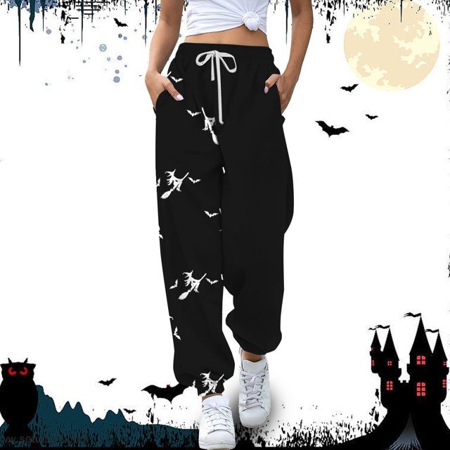 Black Women's Casual Pants Women's Bottom Sweatpants Joggers Pants