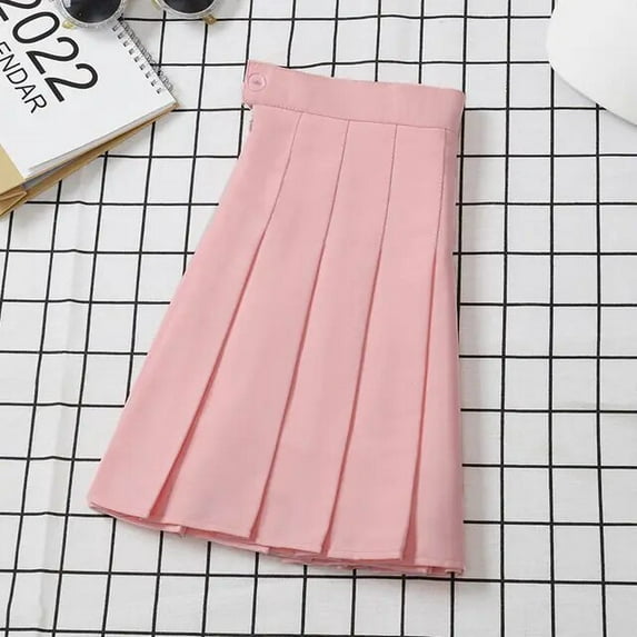 Black Women‘s High Waist Summer Clothes Vintage Korean Harajuku Red A Line Mini Eam School Pleated Short Skirts For Women