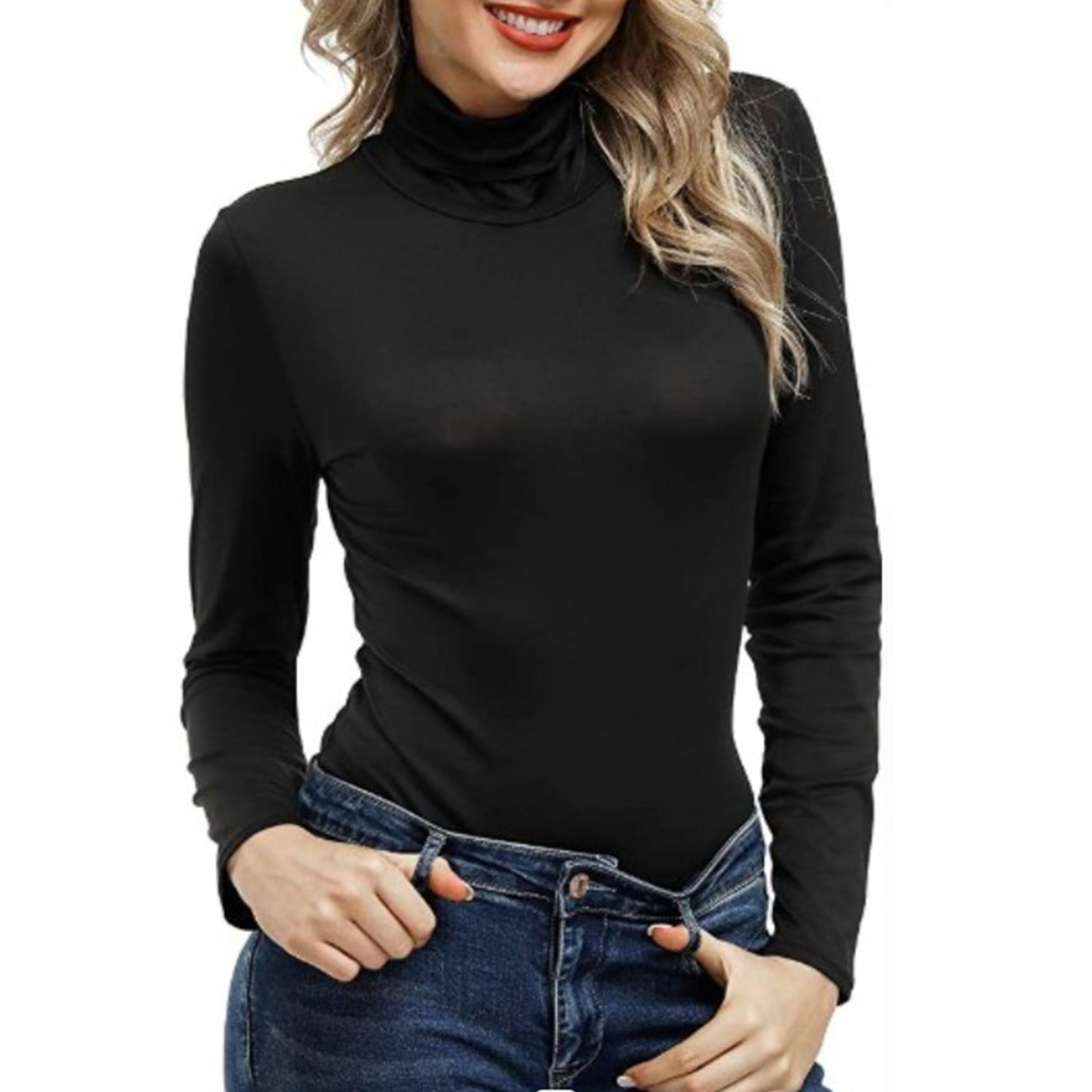 High Neck Long Sleeve T-Shirts