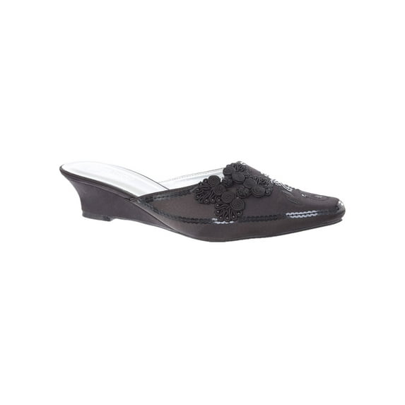 Black Women's Low Mule Slip on Heels
